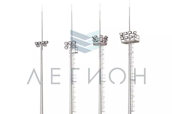 Мачты освещения с молниеотводом